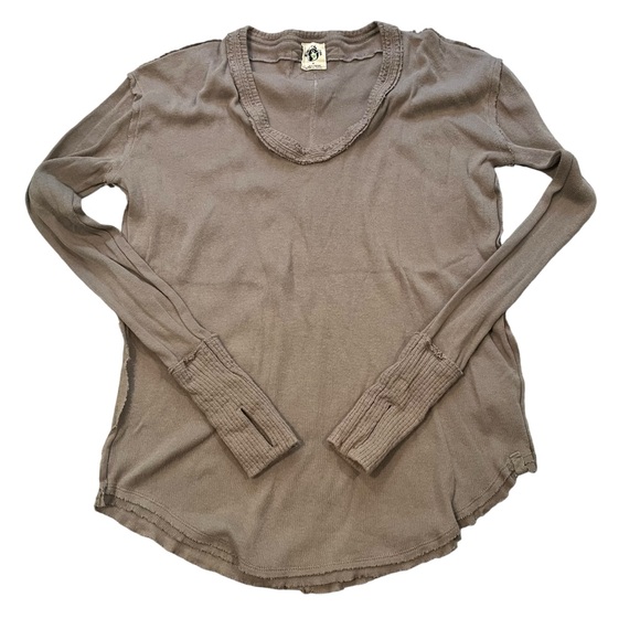 Free People Colby Long Sleeve Tee in Atmosphere, Sz M - Picture 13 of 16